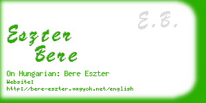 eszter bere business card